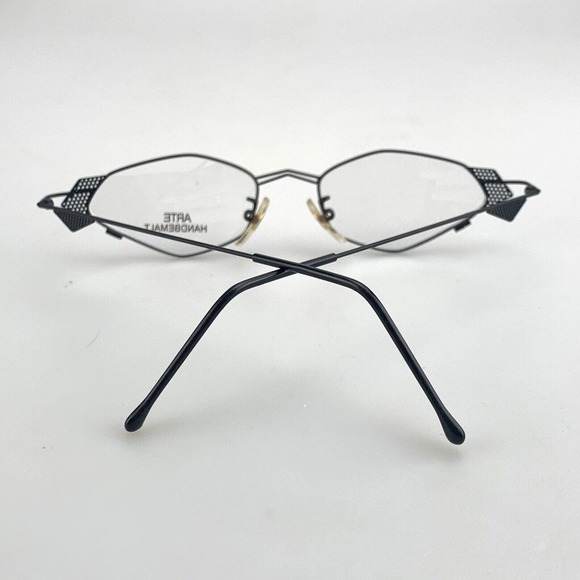 ARTE Eyeglasses Frames mod. 7004 Metal Geometric Blue Hand painted Italy NOS - Picture 5 of 8